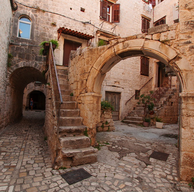 Dans les rues de Trogir, Croatie